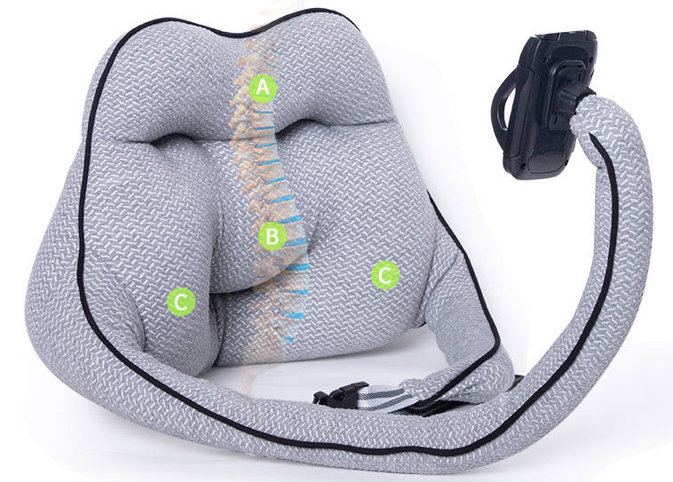Chair Lumbar Support with Built-In Phone Holder